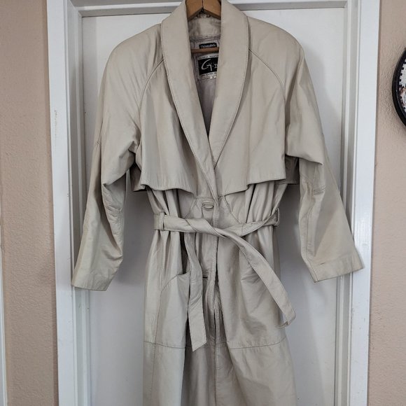 Vintage Global Identity G-III Leather Trenchcoat w/removable Thinsulate lining - Picture 1 of 8